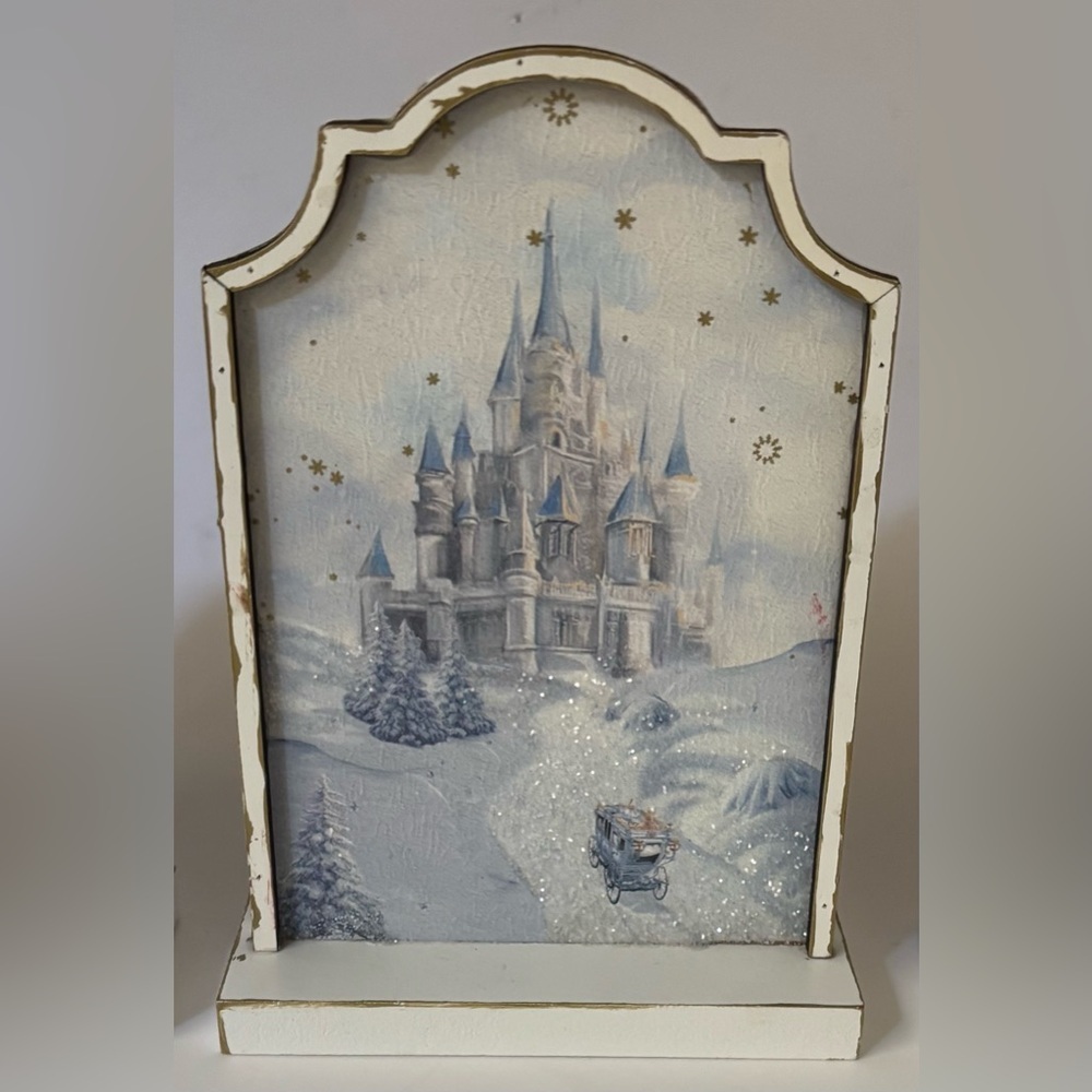 Frosted fairytale tabletop sign decor NEW NWT 3 total Christmas festive - Picture 4 of 10